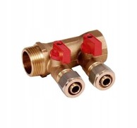 Razdjelnik za toplu vodu 1" x PEX 16 mm, 2 kruga